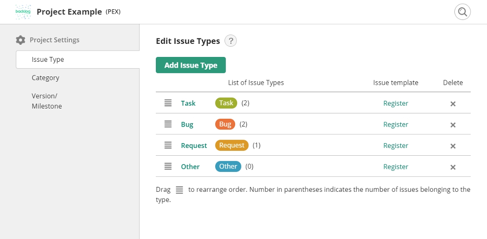 Project settings that can be accessed by members