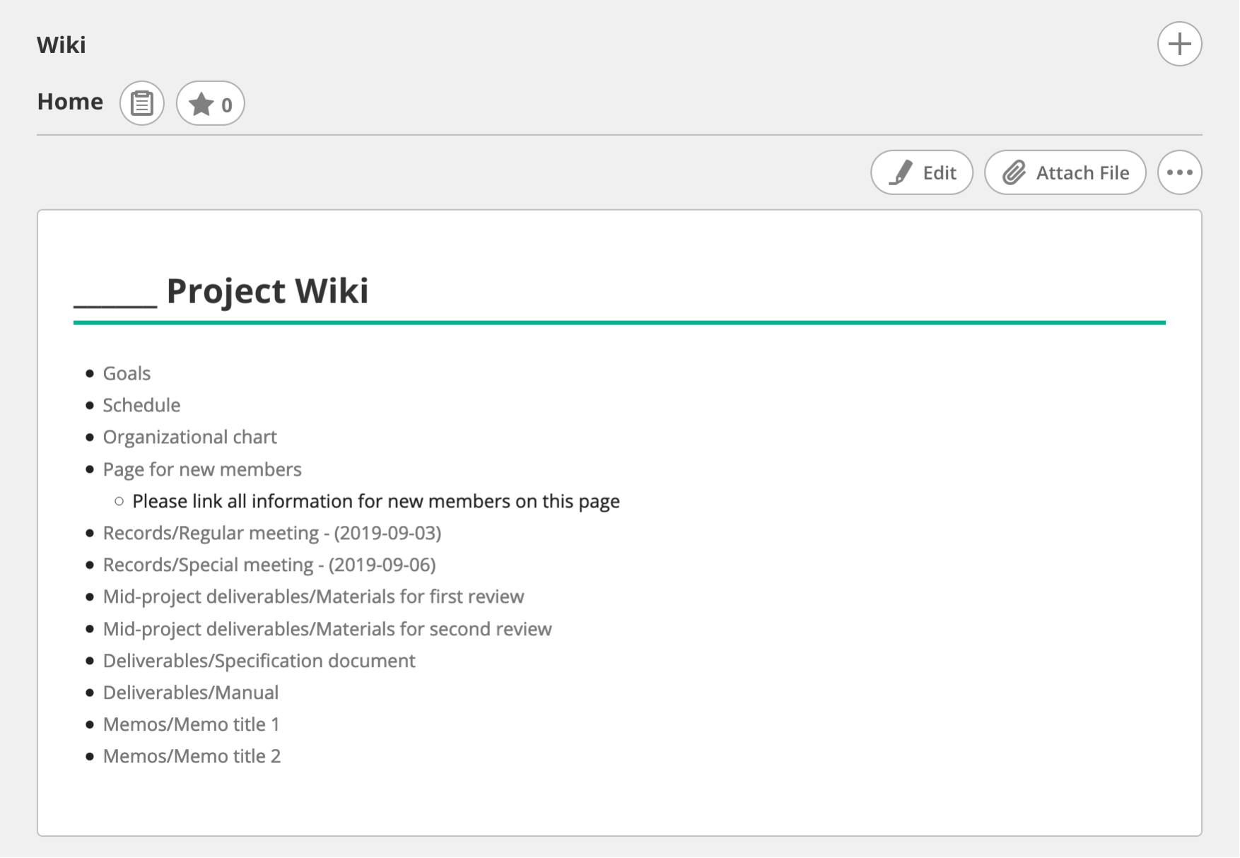 Project Wiki