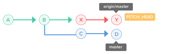 Branch changes. Git Pull. Git fetch. Git icon Pull.