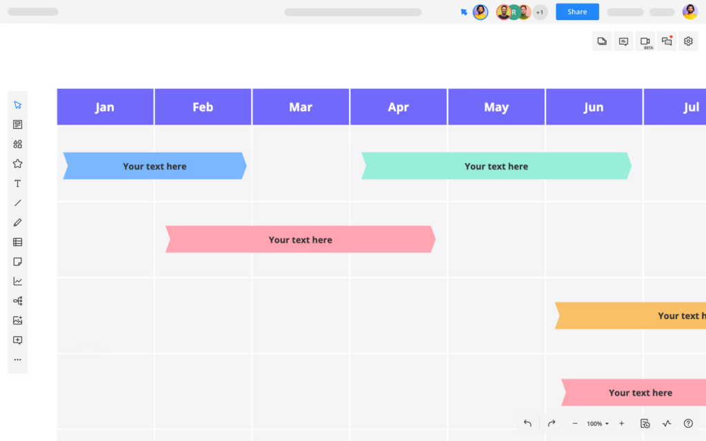 Gantt chart Cacoo